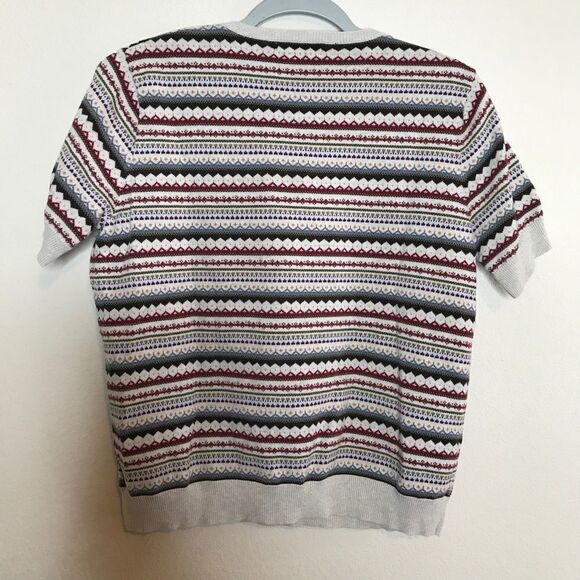 Eddie Bauer pattern short sleeve sweater‎ - Picture 2 of 4